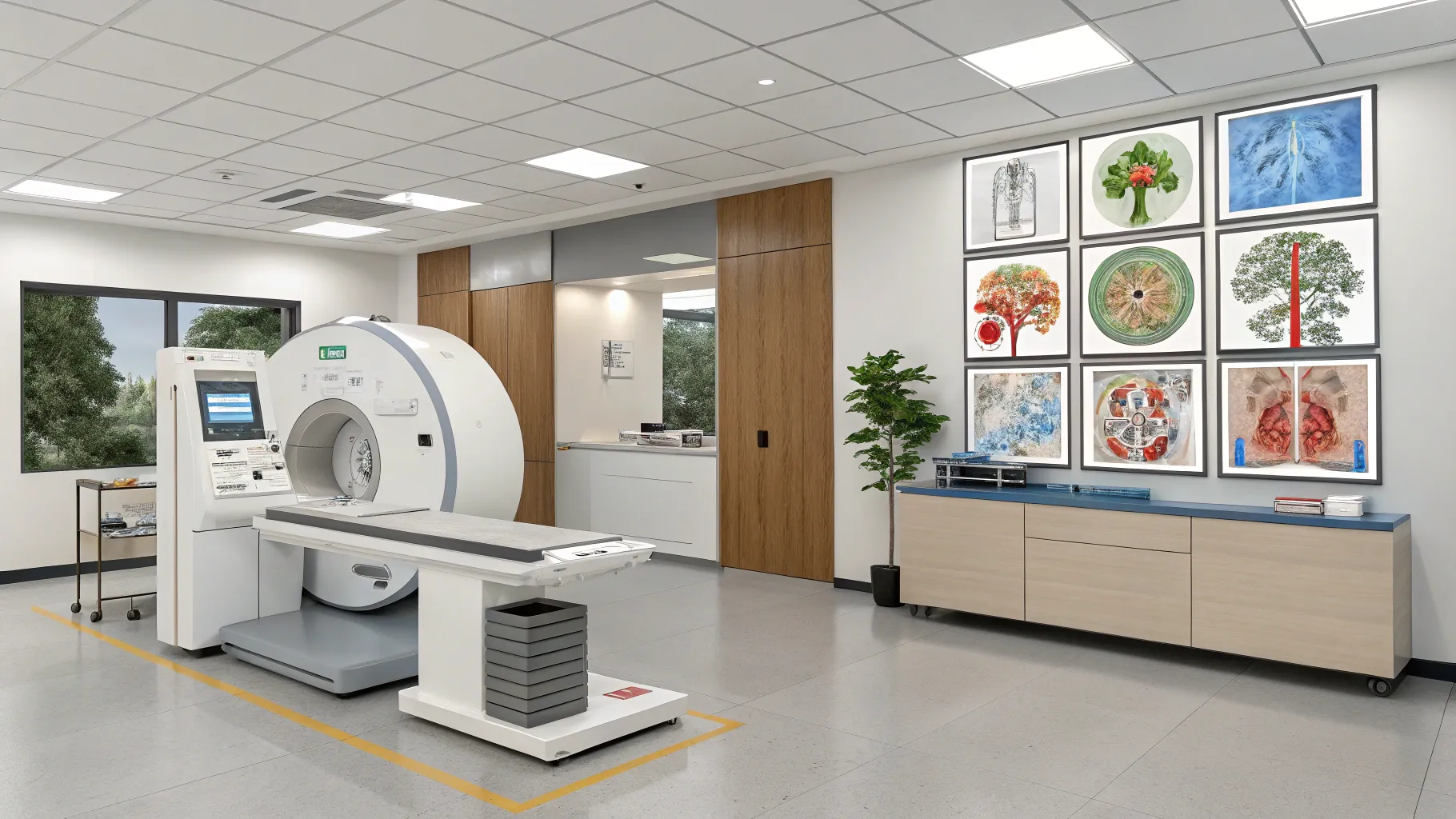 Latest osteoporosis treatments and advanced healthcare technologies in a modern clinic.