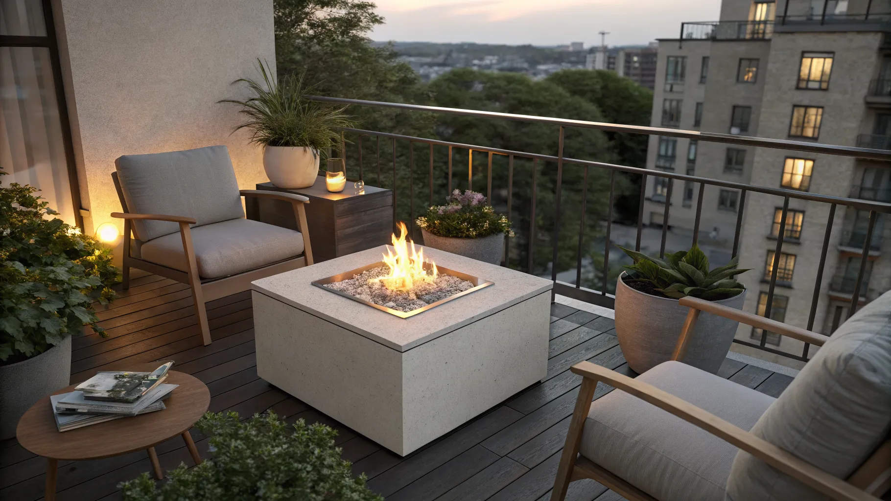 Selecting the Perfect Compact Fire Table for Your Balcony