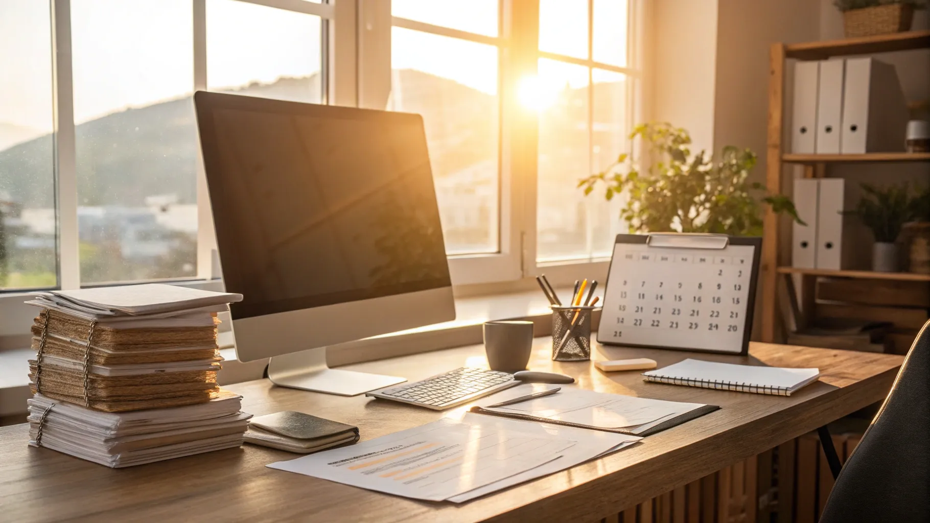 Admin Assistant Jobs for Seniors in Australia: A welcoming office space with organized desk.