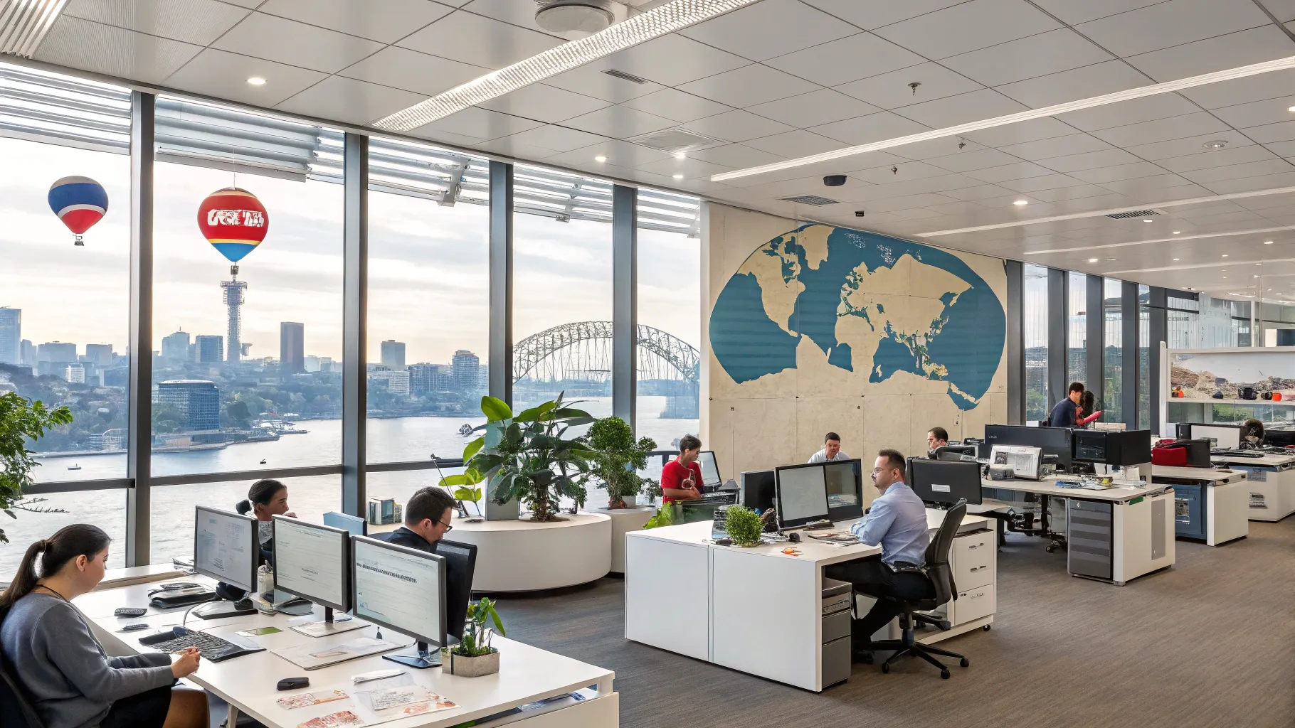 Agencies in Sidney that recruit foreign workers are bustling with activity and collaboration.