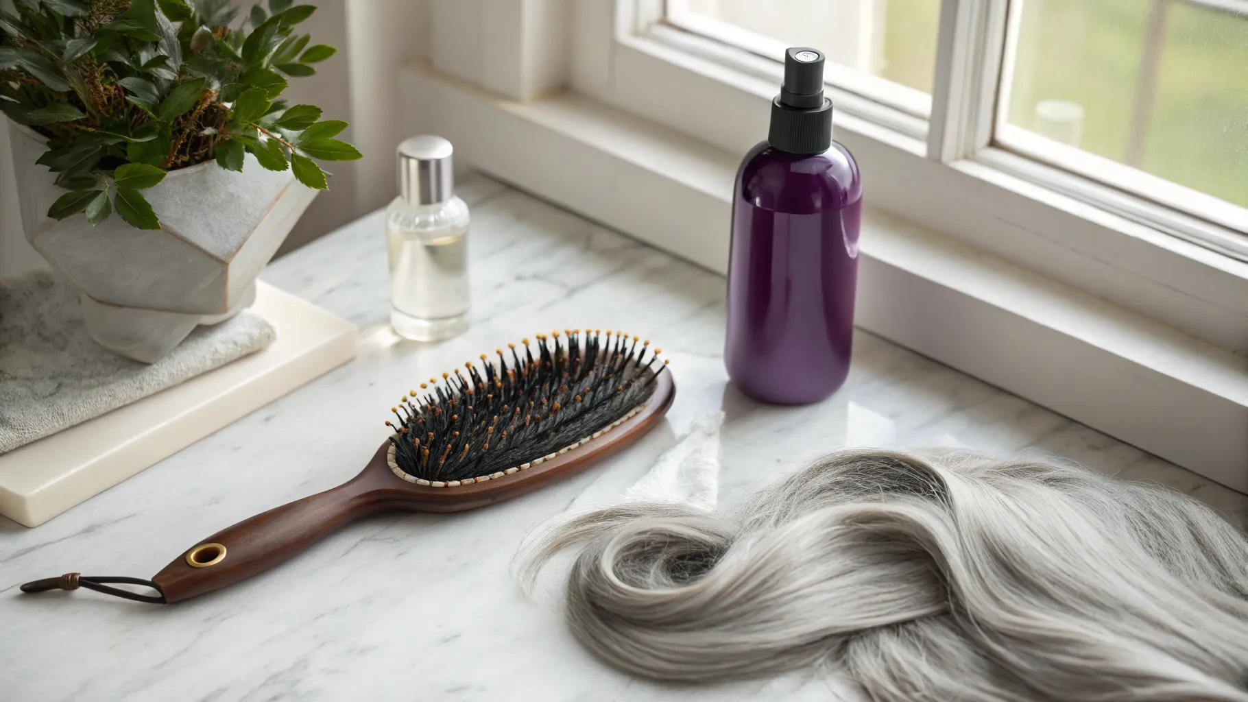 Natural Gray Hair Care and Shine Brushes: How to Make Gray Hair Shine Naturally