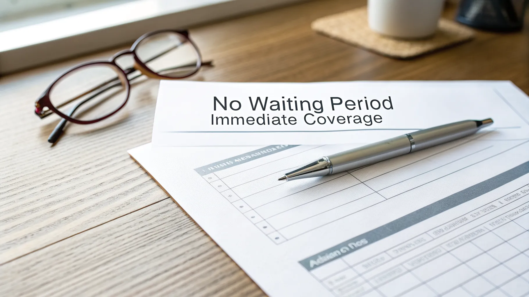 A comparison chart showing features of the best dental plans with no waiting periods.