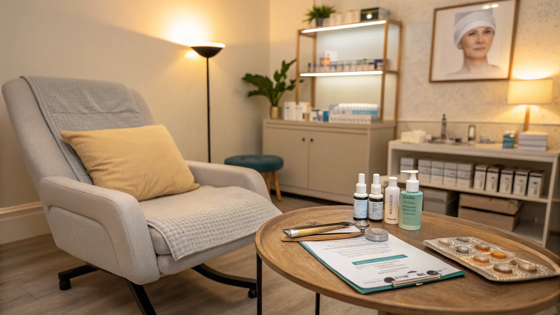 Botox for Seniors - safety and benefits: A calming consultation room for elderly treatments.