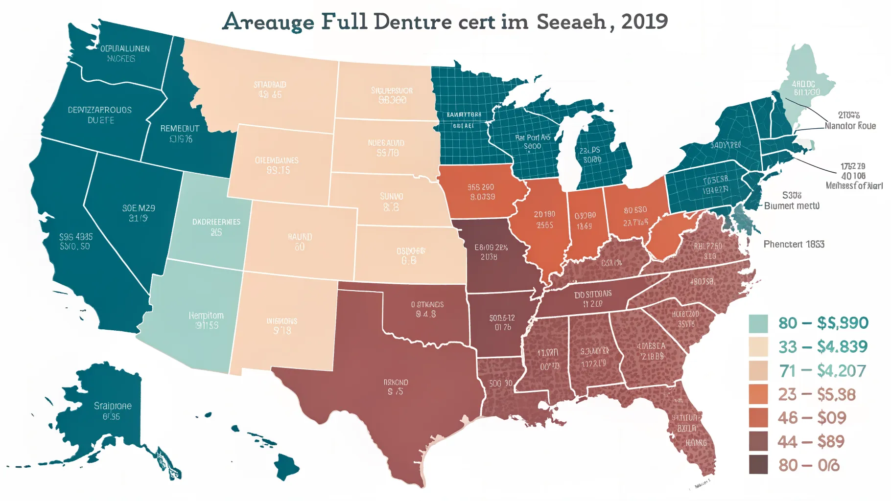 Understanding the Full Set of Dentures Cost by State in the United States