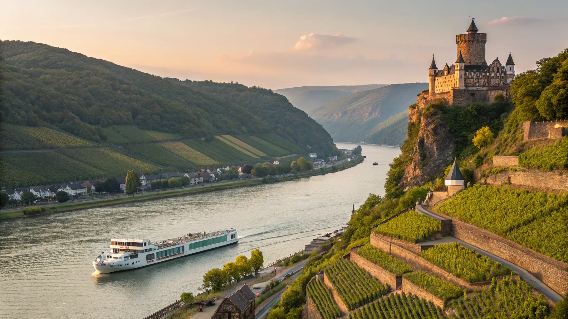 Experience the Magic of a Rhine Cruise with Castles and Guided Tours