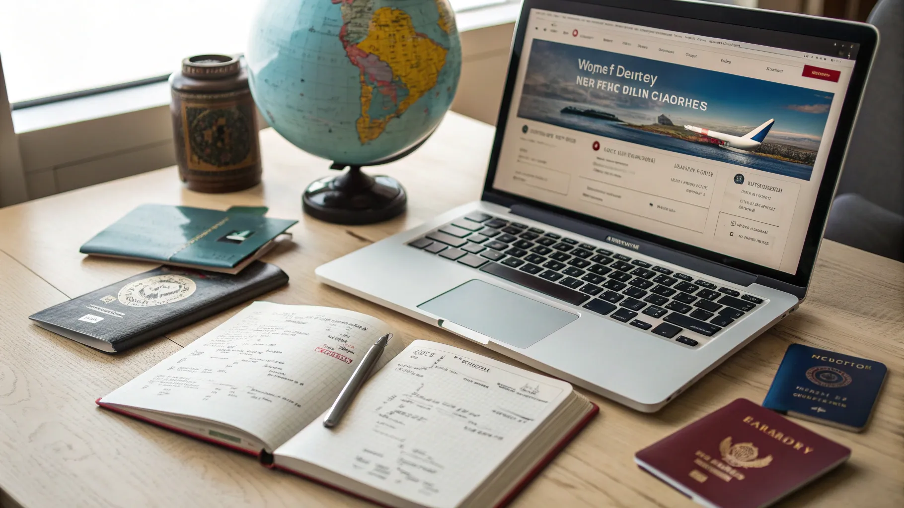 How experienced travelers find hidden deals without apps? A travel planning scene with a laptop.