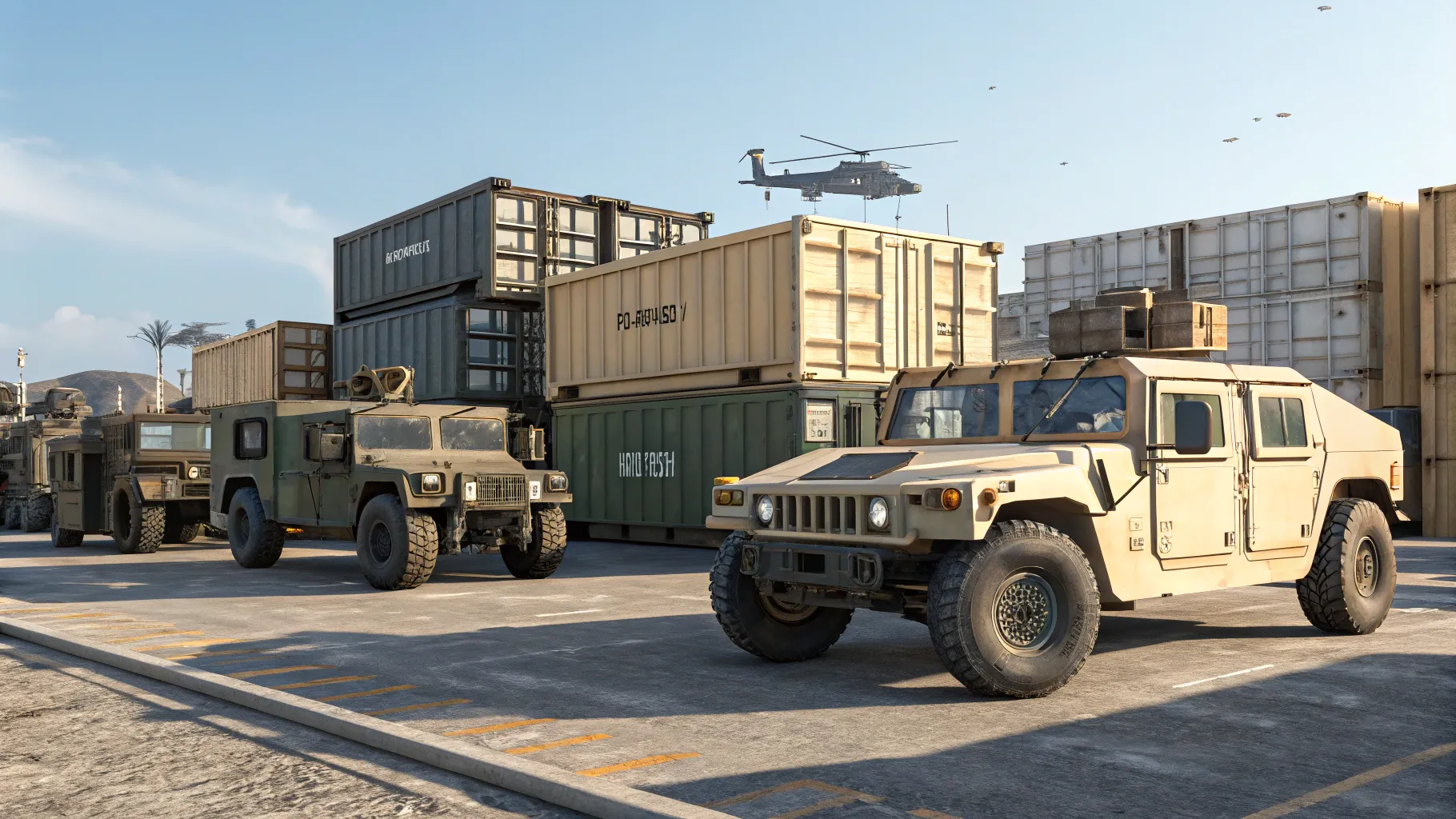 Military Trucks and Transport Vehicles lined up for sale, showcasing rugged designs.