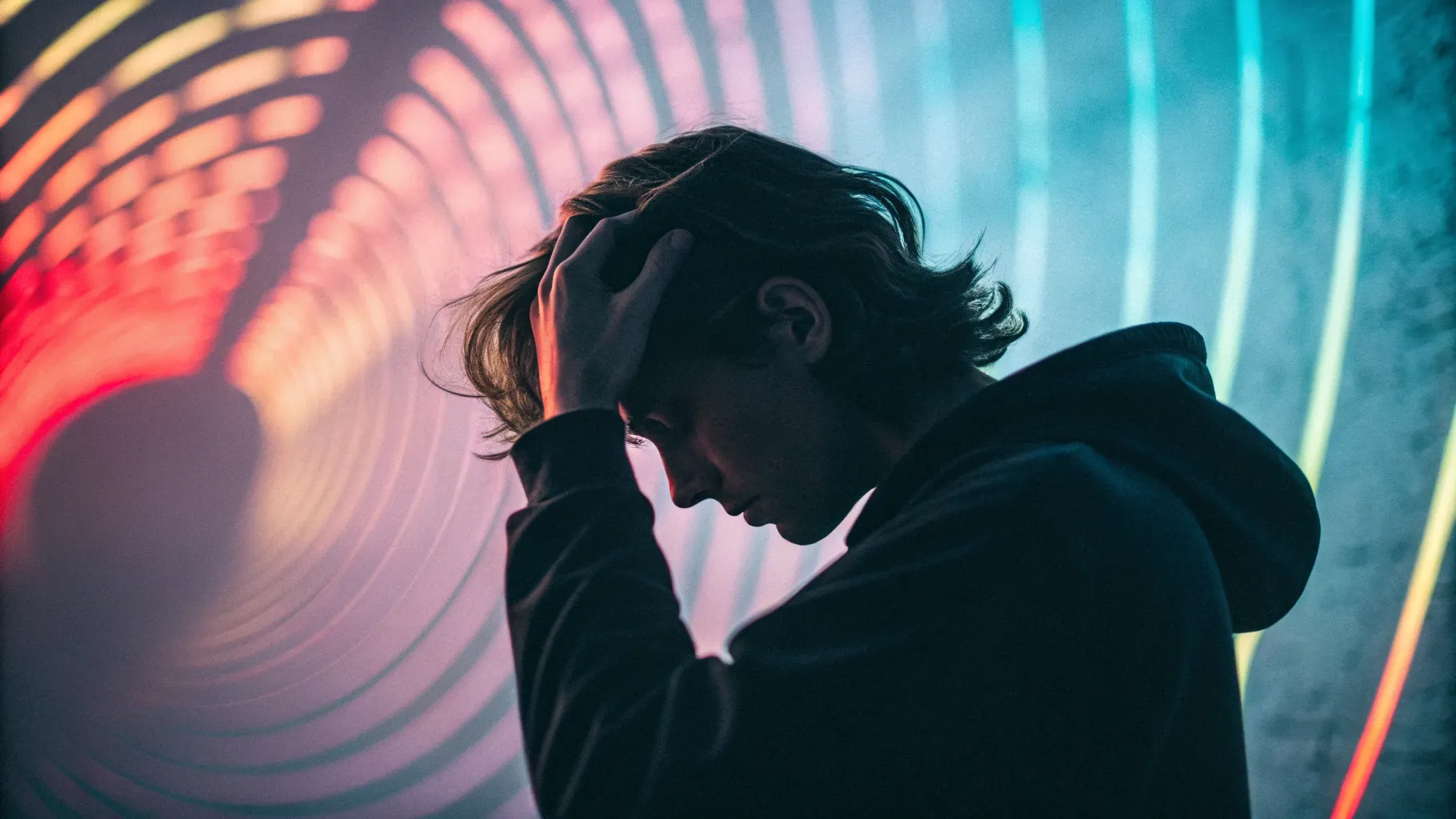 Ocular Migraine Symptoms Causes and Treatment with abstract blurred patterns in background.