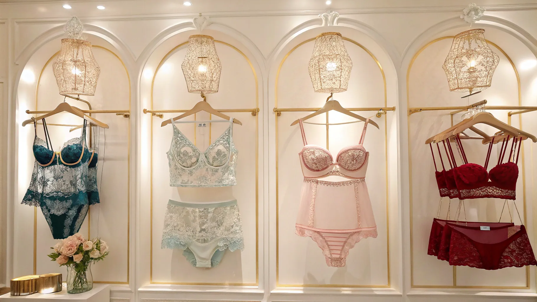 Guía de compra de lencería para mujeres: Luxurious lingerie sets in silk and lace.