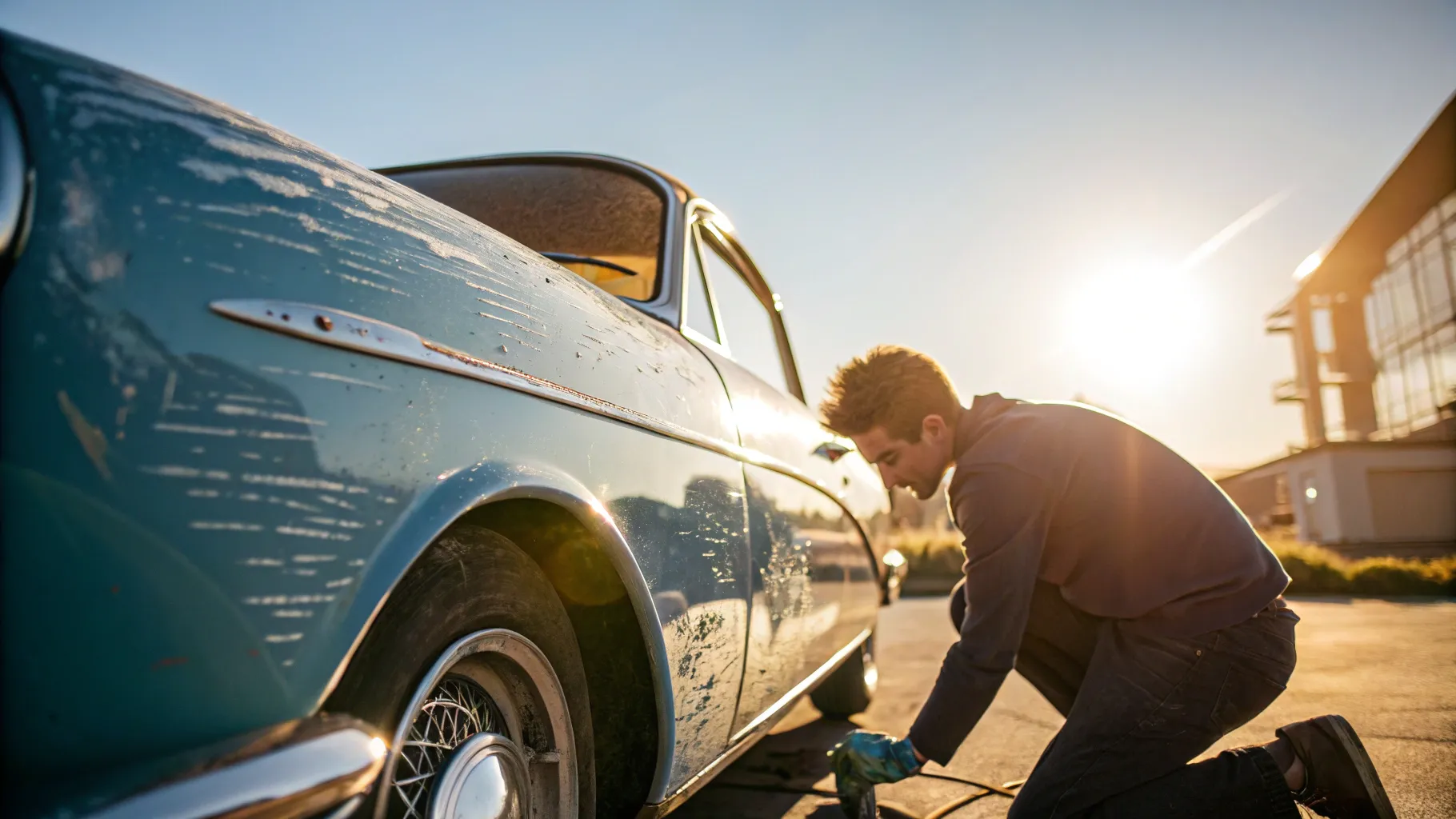 Restaurar pintura de coche descolorida por el sol